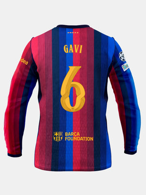 GAVI | UCL Maillot homme domicile 26/27 FC Barcelona - Manches longues