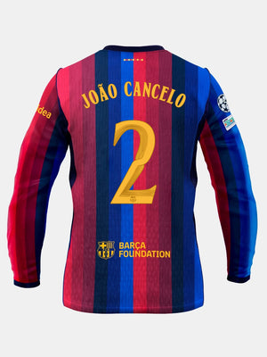 JOÃO CANCELO | UCL Maillot homme domicile 26/27 FC Barcelona - Manches longues