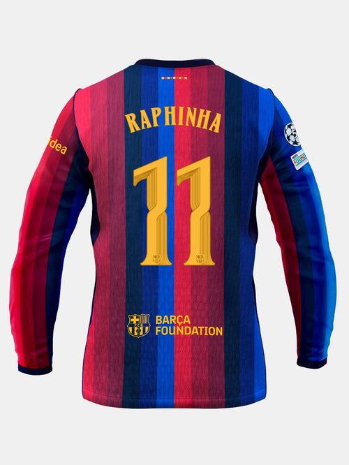 RAPHINHA | UCL メンズ ホームユニフォーム 26/27 FC Barcelona - 長袖