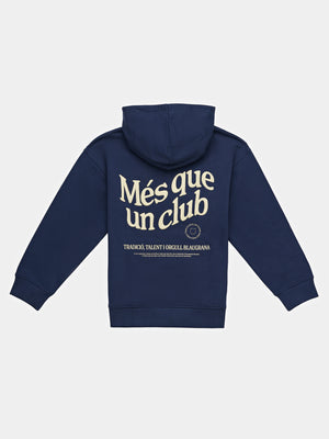 Sweat à capuche junior bleu marine Core Barça