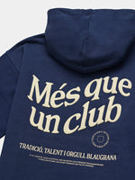 Sweat à capuche junior bleu marine Core Barça