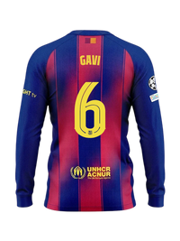 GAVI | UCL Camiseta hombre primera equipación 25/26 FC Barcelona Manga larga