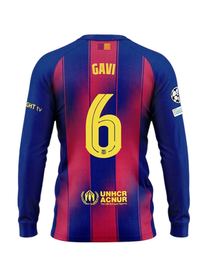 GAVI | UCL Men's home jersey 25/26 FC Barcelona Long-sleeve Long-sleeve
