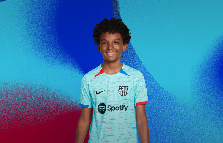 Camiseta FC Barcelona 2022-23 Réplica Oficial Junior tercera equipación  fútbol