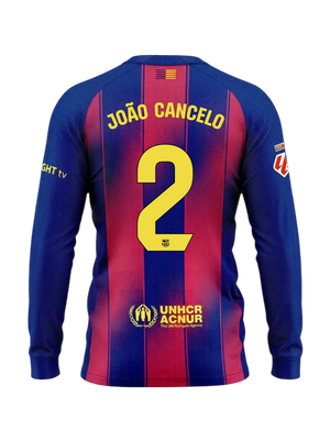 JOÃO CANCELO | La Liga Men's home jersey 25/26 FC Barcelona Long-sleeve