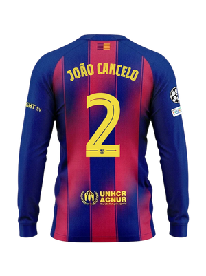 JOÃO CANCELO | UCL Men's home jersey 25/26 FC Barcelona Long-sleeve