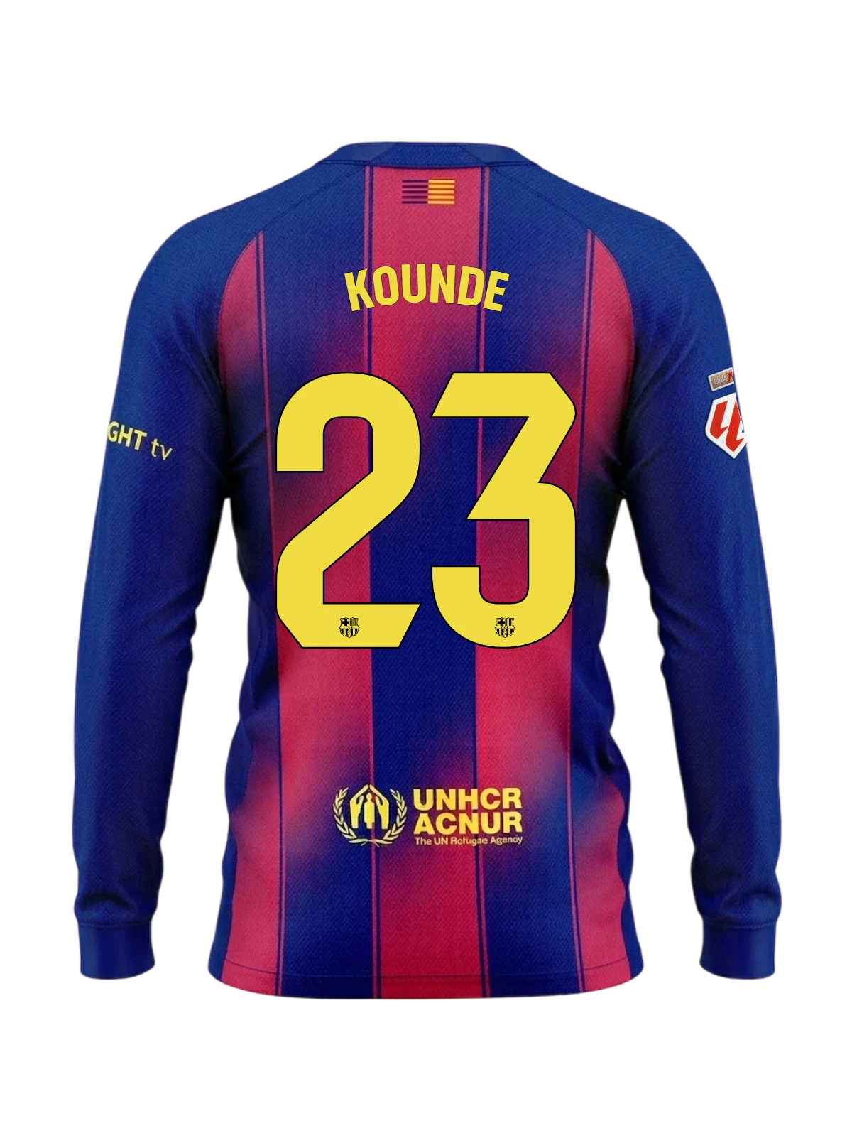 KOUNDE | La Liga Camiseta hombre primera equipación 25/26 FC Barcelona Manga larga