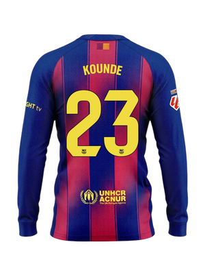 KOUNDE | La Liga Camiseta hombre primera equipación 25/26 FC Barcelona Manga larga