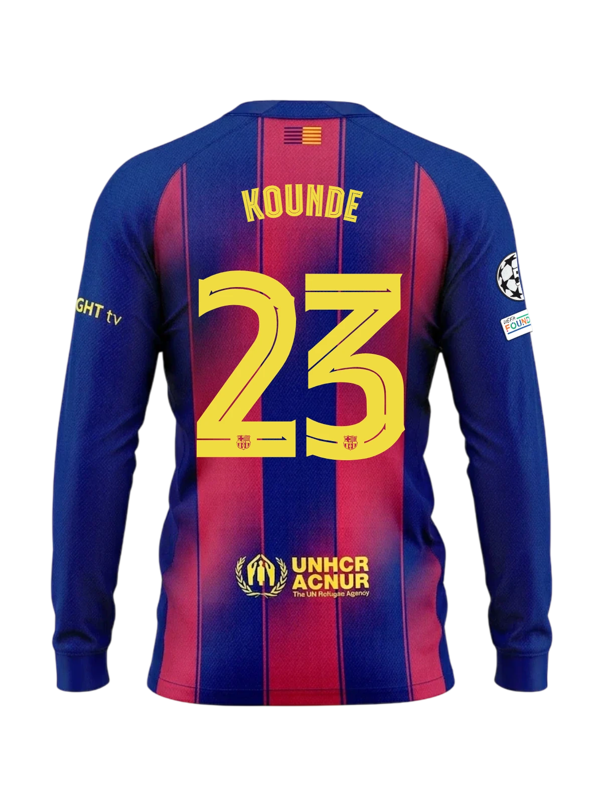 KOUNDE | UCL Men's home jersey 25/26 FC Barcelona Long-sleeve Long-sleeve
