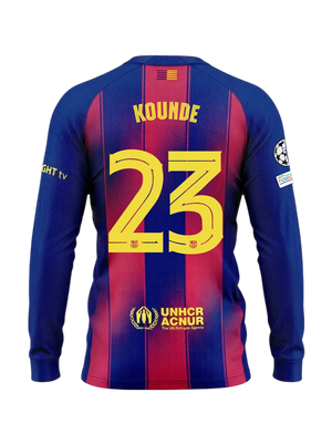 KOUNDE | UCL Camiseta hombre primera equipación 25/26 FC Barcelona Manga larga