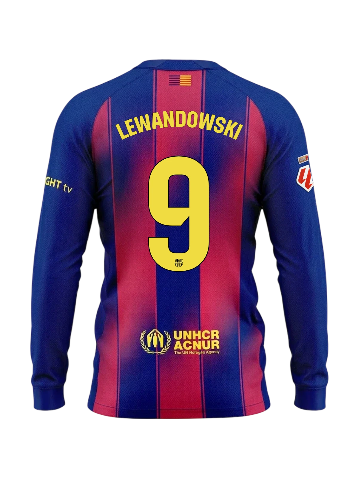 LEWANDOWSKI | La Liga Camiseta hombre primera equipación 25/26 FC Barcelona Manga larga