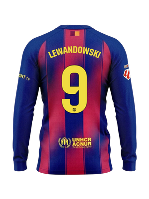 LEWANDOWSKI | La Liga Maillot homme domicile 25/26 FC Barcelona Manches longues