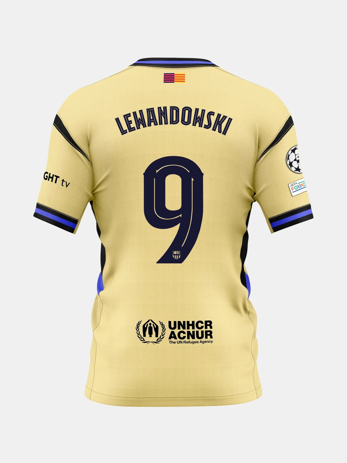 LEWANDOWSKI |UCL Maillot Junior extérieur 25/26 FC Barcelona x Kobe Bryant - Édition joueur