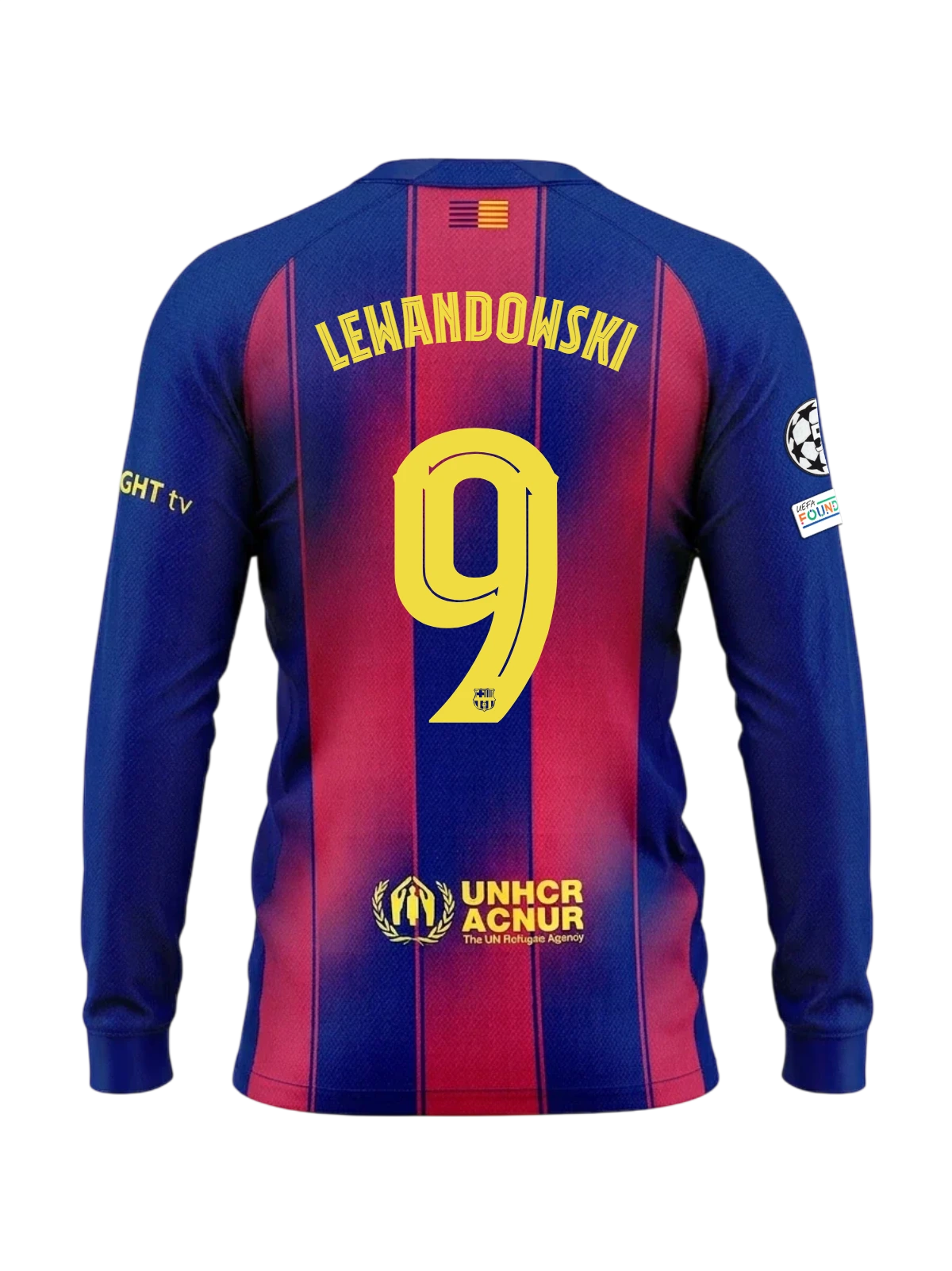 LEWANDOWSKI | UCL Camiseta hombre primera equipación 25/26 FC Barcelona Manga larga