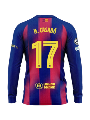 M. CASADÓ | UCL Maillot homme domicile 25/26 FC Barcelona Manches longues