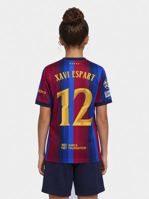 XAVI ESPART | UCL Junior's home jersey 26/27 FC Barcelona - Player Edition