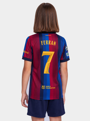 FERRAN | UCL Maillot junior domicile 26/27 FC Barcelona - Édition Joueur