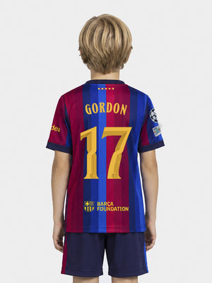 GORDON | UCL 주니어 홈 유니폼 26/27 FC Barcelona - 플레이어 에디션