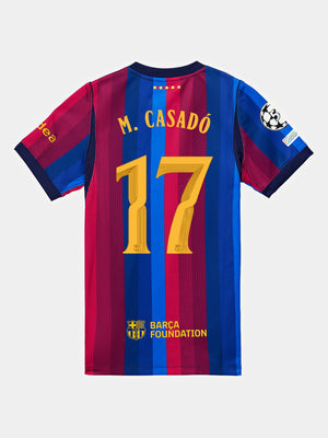 M. CASADÓ | UCL Camiseta junior primera equipación 26/27 FC Barcelona