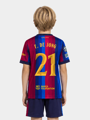 F. DE JONG | UCL Maillot junior domicile 26/27 FC Barcelona - Édition Joueur