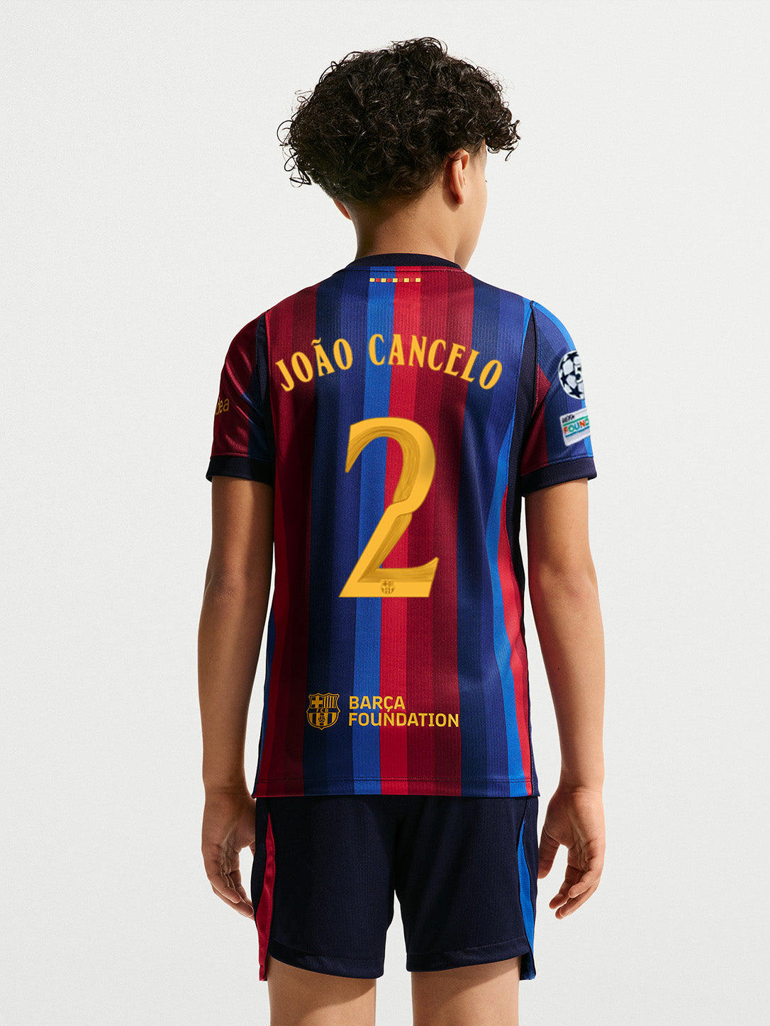 JOÃO CANCELO | UCL Camiseta junior primera equipación 26/27 FC Barcelona - Edición Jugador