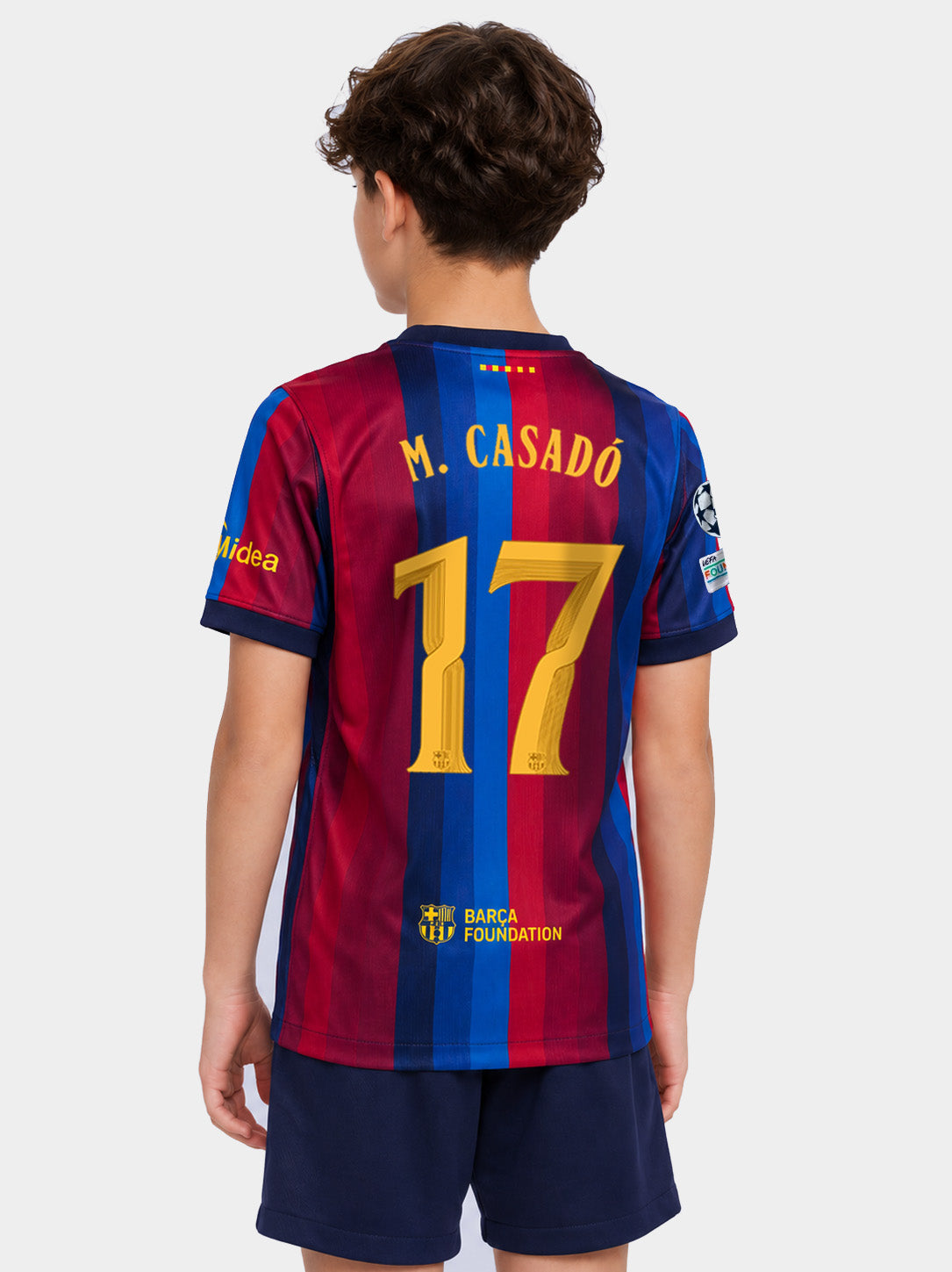 M. CASADÓ | UCL Camiseta junior primera equipación 26/27 FC Barcelona - Edición Jugador