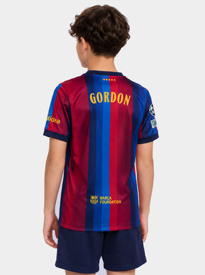 GORDON | UCL Camiseta junior primera equipación 26/27 FC Barcelona - Edición Jugador