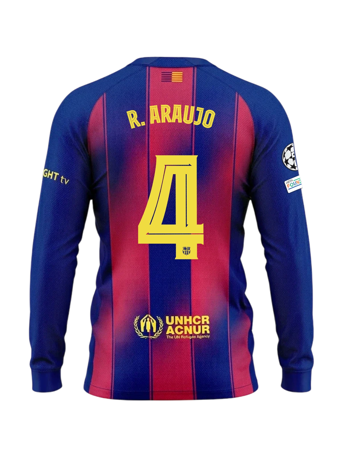 R. ARAUJO | UCL Camiseta hombre primera equipación 25/26 FC Barcelona Manga larga