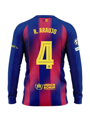 R. ARAUJO | UCL Maillot homme domicile 25/26 FC Barcelona Manches longues