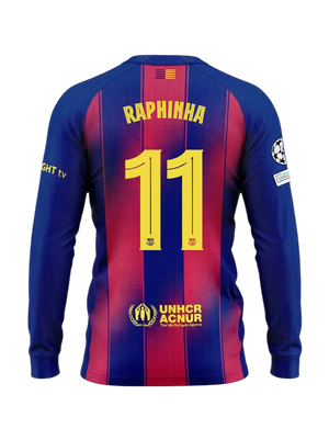 RAPHINHA | UCL Men's home jersey 25/26 FC Barcelona Long-sleeve Long-sleeve
