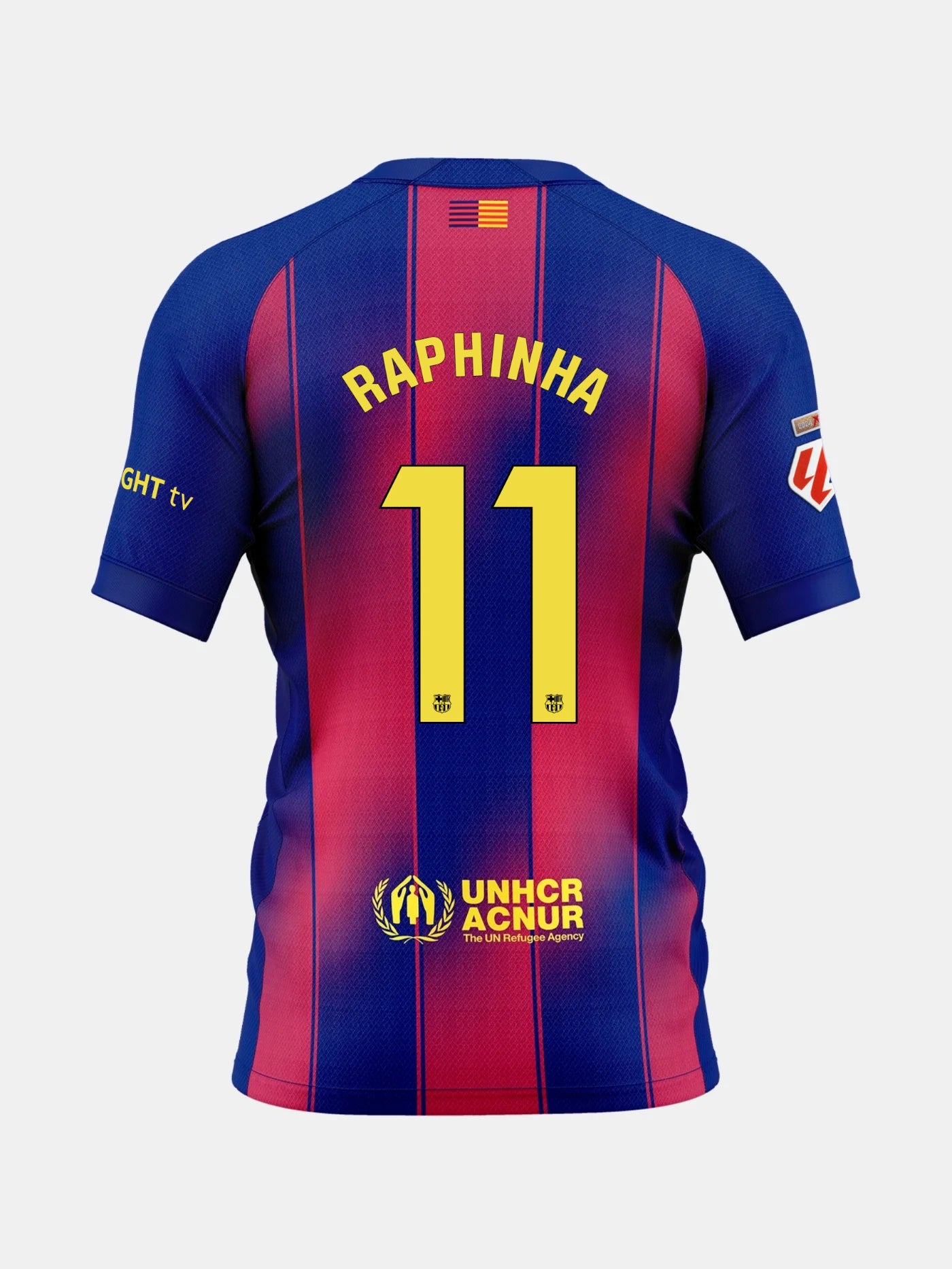 Blue and red sports jersey with Rapnhinha and number 11 on the back