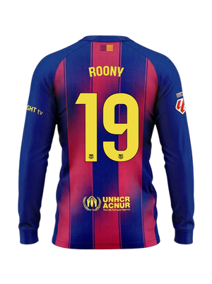ROONY | La Liga Men's home jersey 25/26 FC Barcelona Long-sleeve