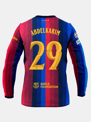 HAMZA | UCL Men's home jersey FC Barcelona - Long Sleeve 26/27