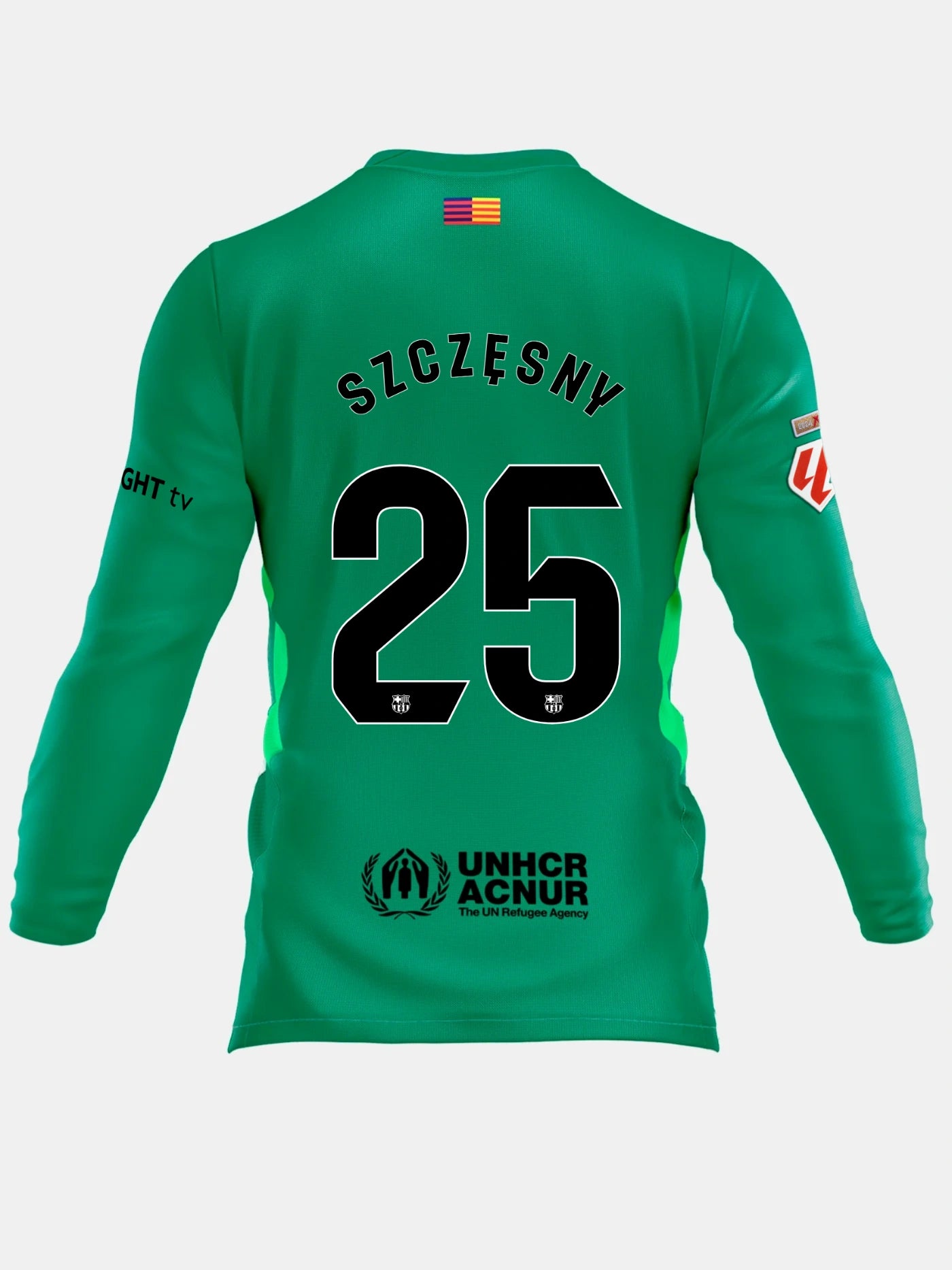Green sports jersey with 'Szczęsny' and number '25' on the back.