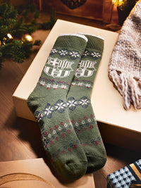 Chaussettes de Noël Olive FC Barcelone
