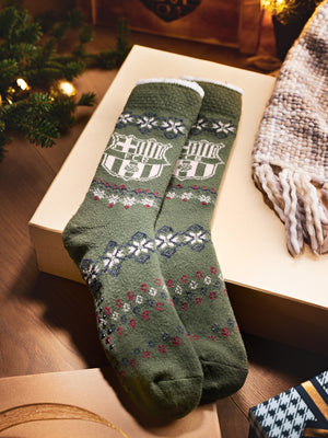Chaussettes de Noël Olive FC Barcelone