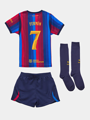 FERMÍN | Conjunto infantil primera equipación 26/27 FC Barcelona
