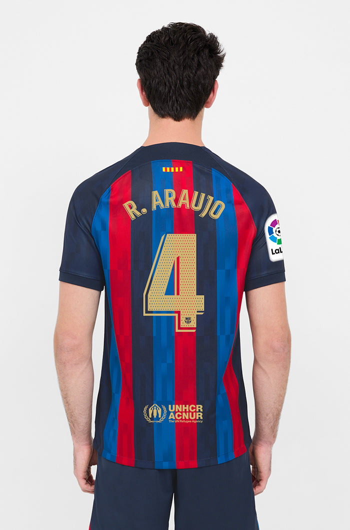 LFP - FC Barcelona home shirt 22/23 - R. ARAUJO