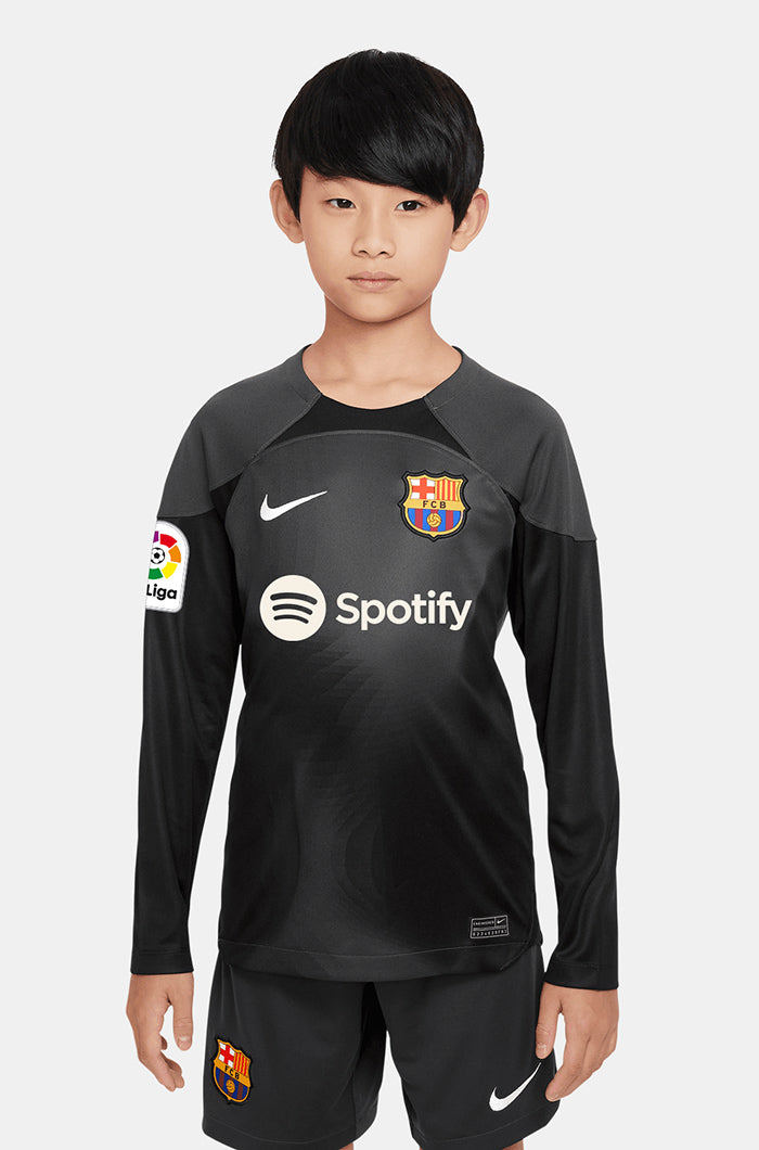LFP - FC Barcelona Goalkeeper black Shirt 22/23 - Junior - TER STEGEN