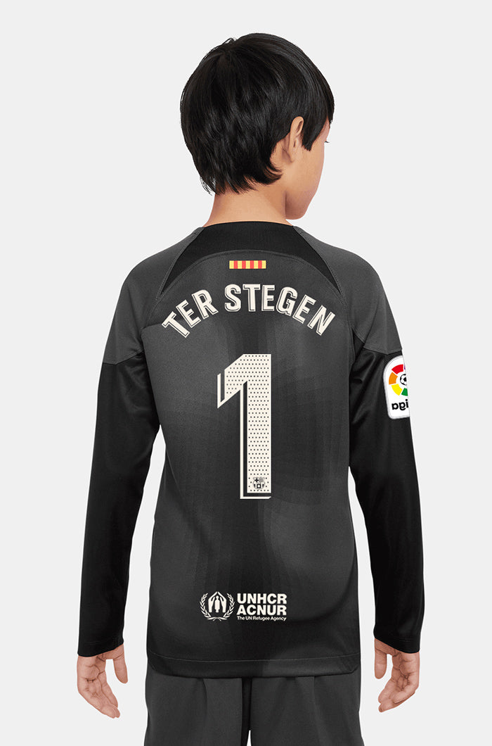 LFP - FC Barcelona Goalkeeper black Shirt 22/23 - Junior - TER STEGEN