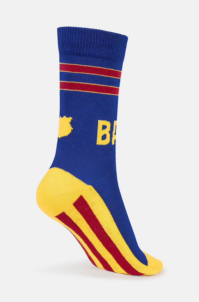 Socken mit Katalonienflagge und Logo des FC Barcelona - Kinder