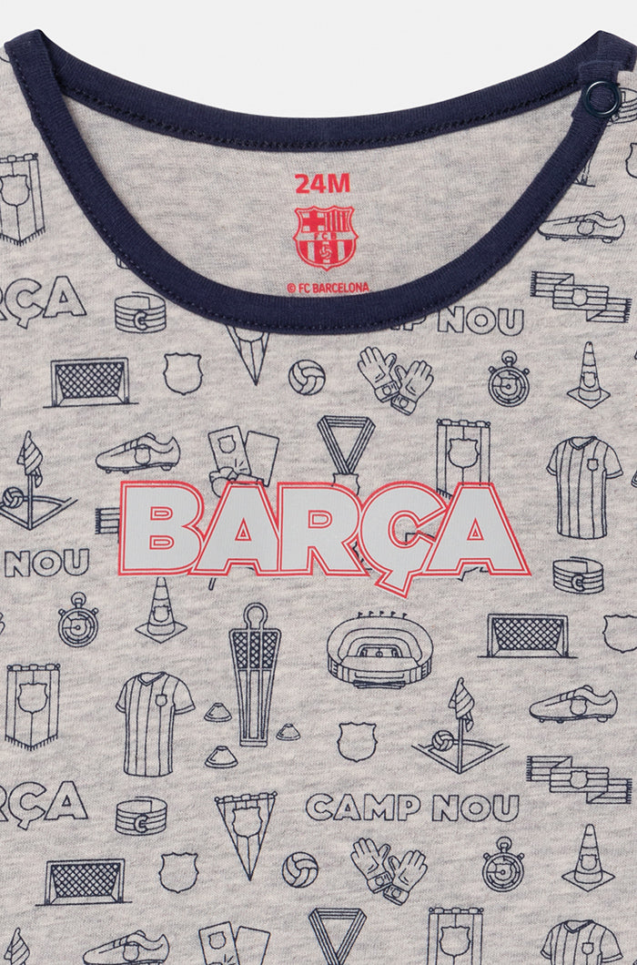 Kurzarm-Schlafanzug aus Baumwolle Barça – Babys