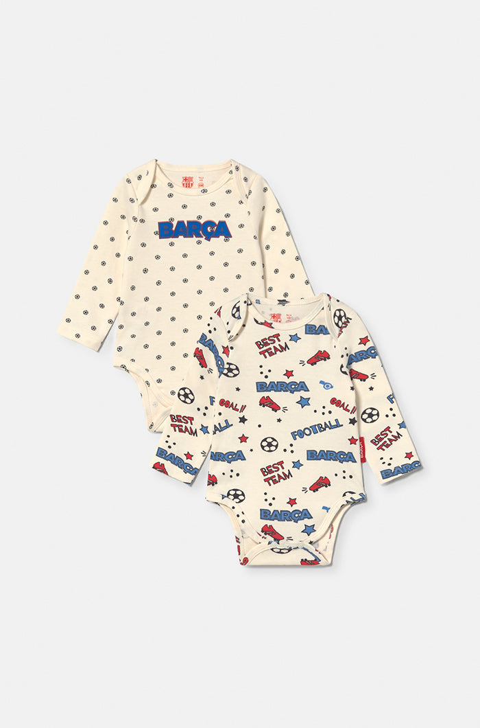 Set of two cotton Barça bodysuits – Baby