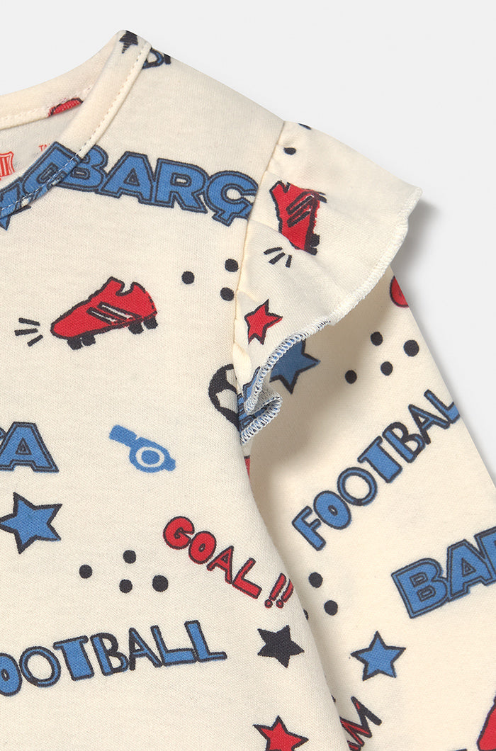 Ensemble t-shirt et legging en coton Barça – Bébé