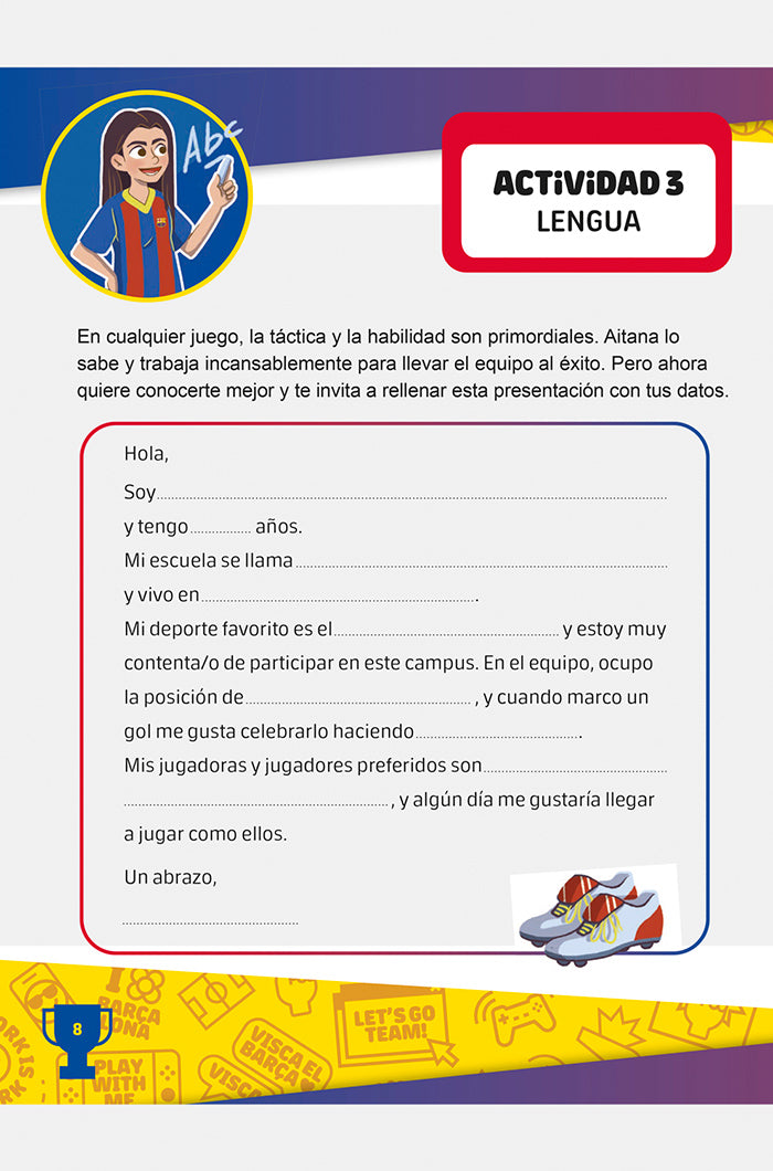 Holiday notebook 1st grade Barça - Spanish