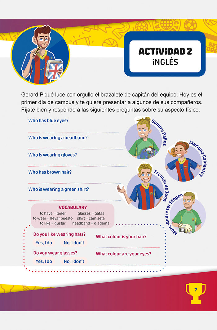 Carnet de vacances 2ème année Barça - Espagnol