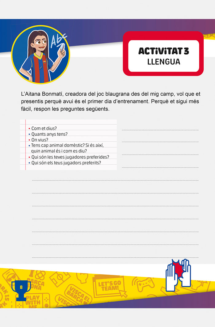 Cuaderno de vacaciones 2º de primaria Barça - Catalán