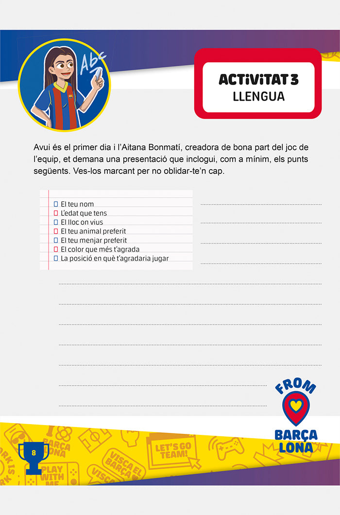 Cuaderno de vacaciones 3º de primaria Barça - Catalán