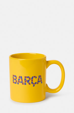 Mug Trencadis FC Barcelona in yellow