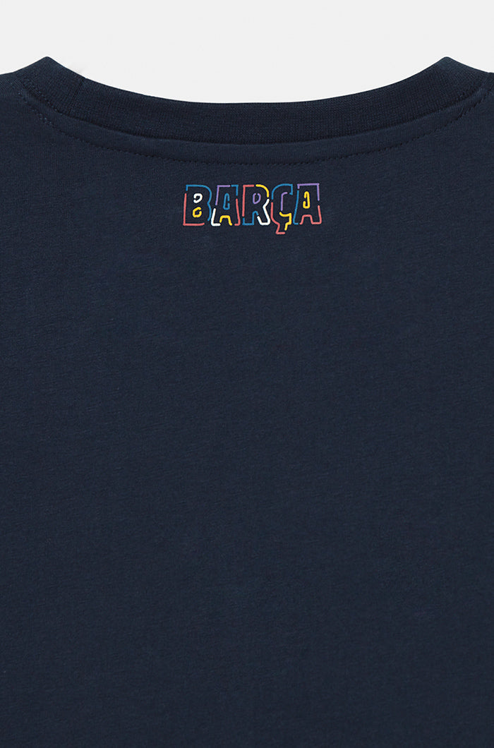 T-shirt écusson multicolore Barça - Junior